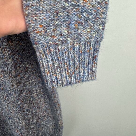 NWT A New Day Blue Multi Colored Cable Knit Oversized Sweater Women's Large - Picture 5 of 8